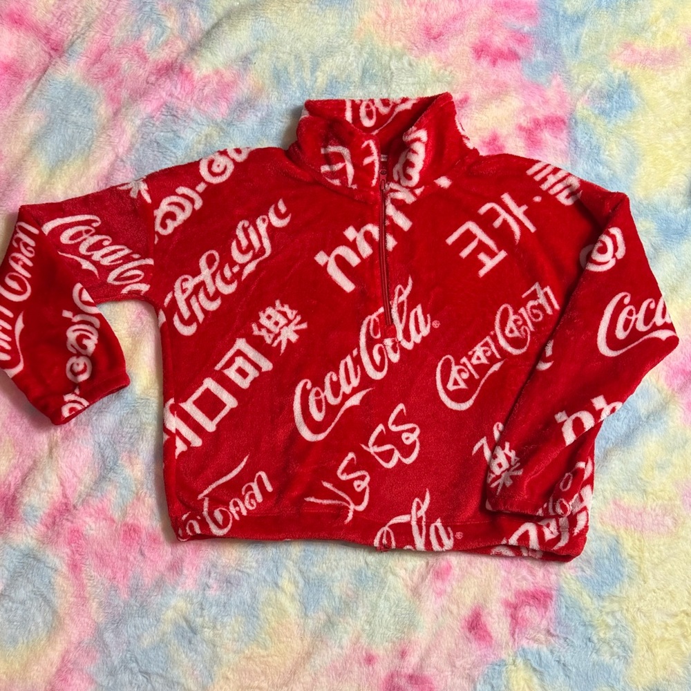 2/$10 Coca Cola Small  Red Fleece Hoodie